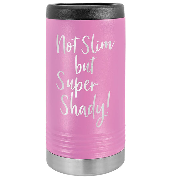 Custom Engraved Stainless Steel Beverage Holder for Slim Cans and Bottles Light Purple