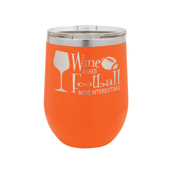 Polar Camel 12 ounce Wine Tumbler Orange