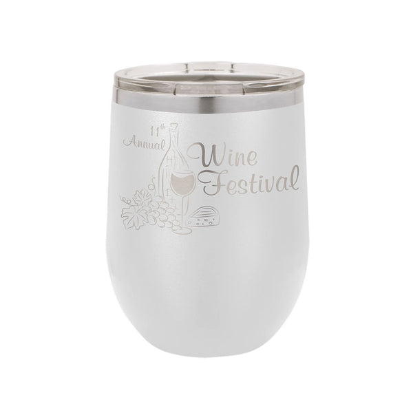Polar Camel 12 ounce Wine Tumbler White