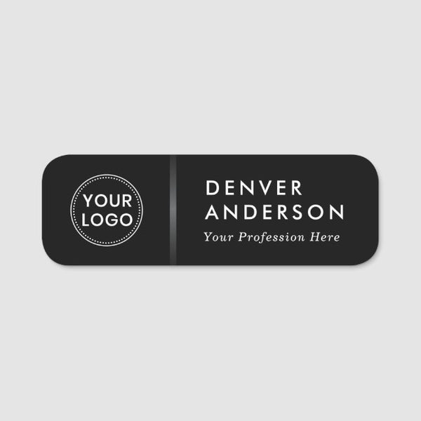 Logo name title classy black gray gradient divider name tag