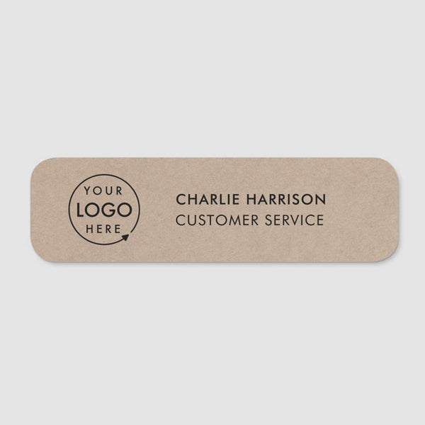 Business Employee Logo Modern Staff Name Tag