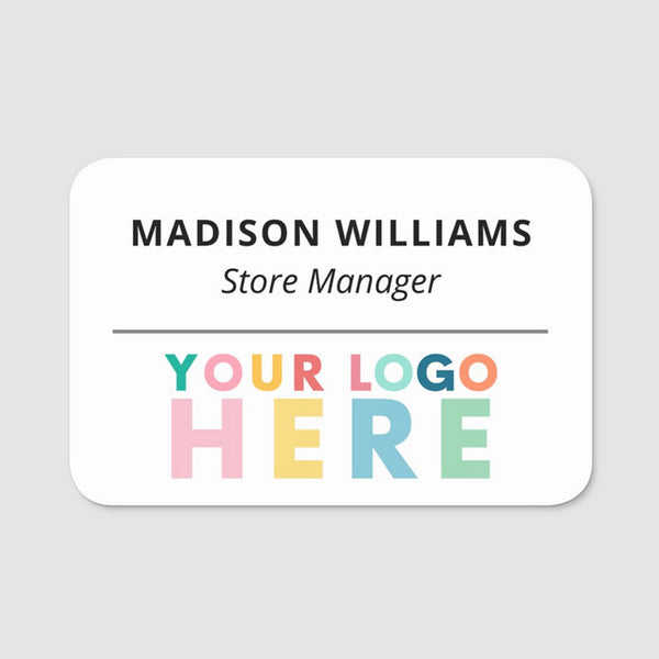 Corporate Logo Custom Employee Professional Name Tag